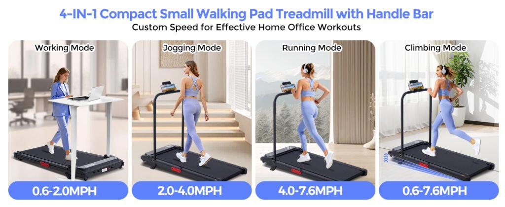 Kassadin Folding Walking Pad Treadmill 4-in-1