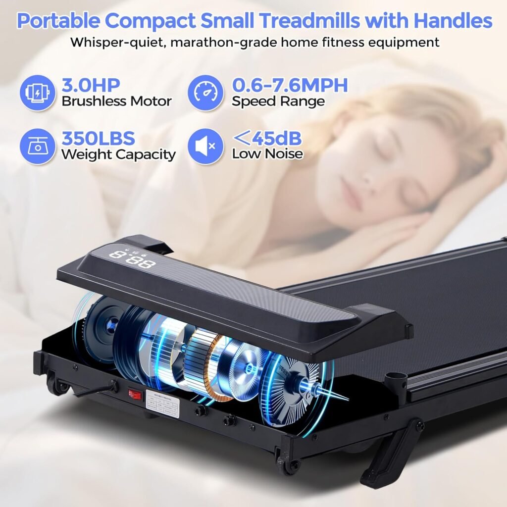 Kassadin foldable Walking Pad under a desk