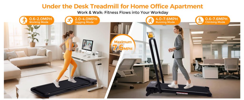 LED display panel on Kassadin walking pad treadmill